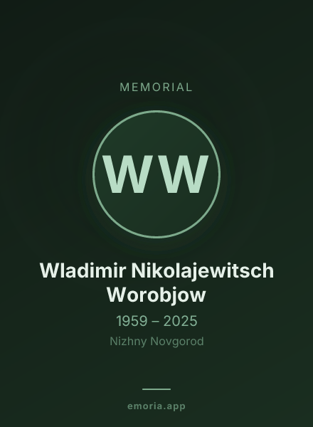 Memorial portrait of Wladimir Nikolajewitsch Worobjow