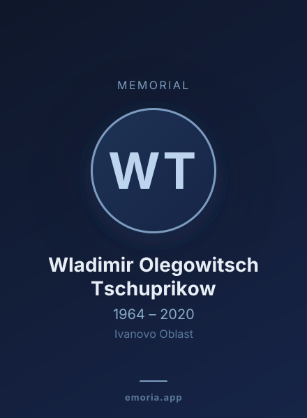 Memorial portrait of Wladimir Olegowitsch Tschuprikow