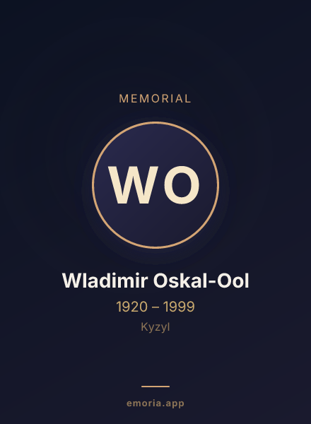 Memorial portrait of Wladimir Oskal-Ool