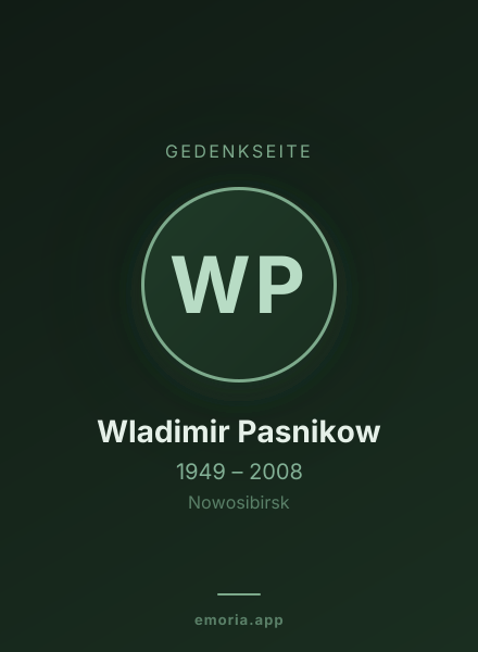 Gedenkportrait von Wladimir Pasnikow