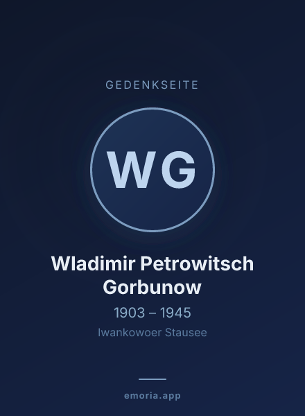 Gedenkportrait von Wladimir Petrowitsch Gorbunow