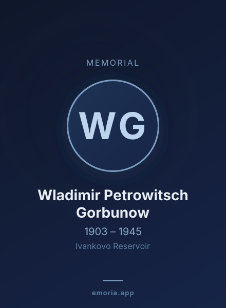 Memorial portrait of Wladimir Petrowitsch Gorbunow