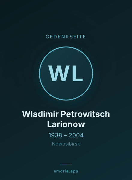 Gedenkportrait von Wladimir Petrowitsch Larionow