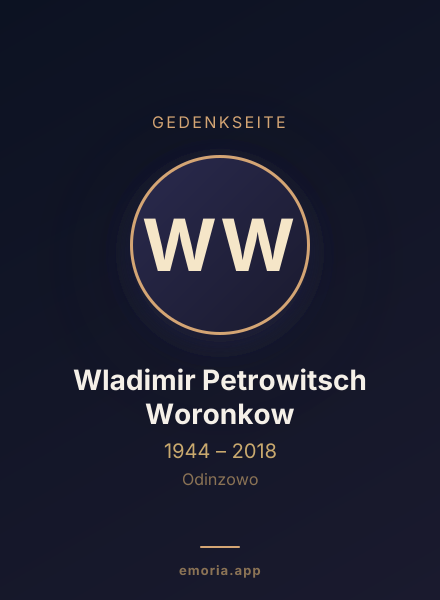 Gedenkportrait von Wladimir Petrowitsch Woronkow