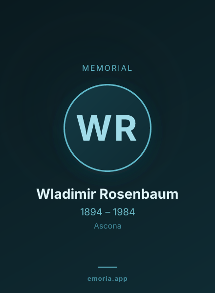 Memorial portrait of Wladimir Rosenbaum