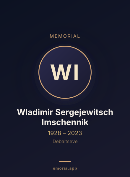 Memorial portrait of Wladimir Sergejewitsch Imschennik