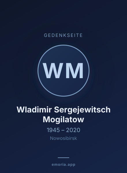 Gedenkportrait von Wladimir Sergejewitsch Mogilatow