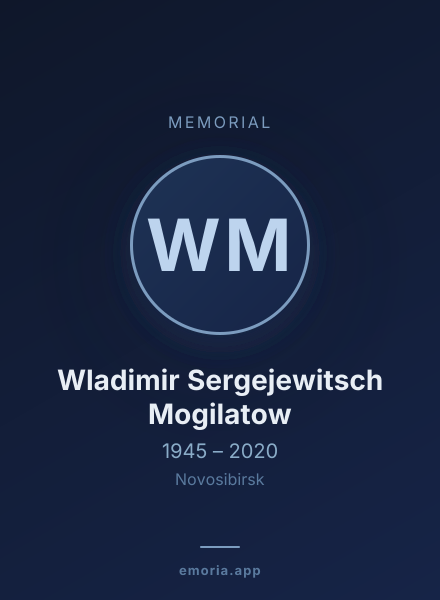 Memorial portrait of Wladimir Sergejewitsch Mogilatow