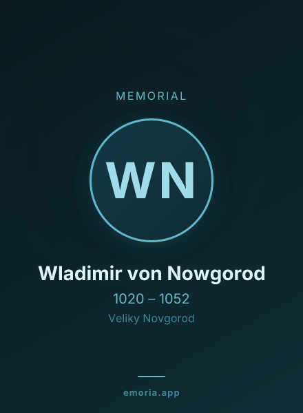 Memorial portrait of Wladimir von Nowgorod