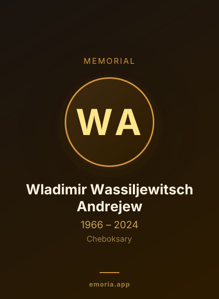 Memorial portrait of Wladimir Wassiljewitsch Andrejew