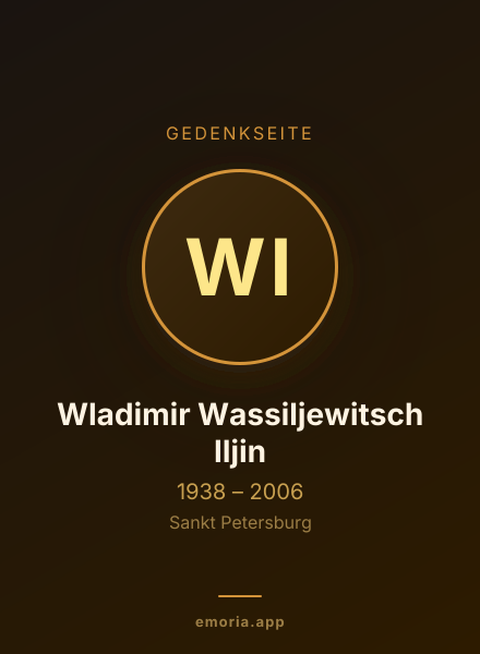 Gedenkportrait von Wladimir Wassiljewitsch Iljin