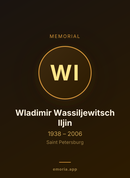 Memorial portrait of Wladimir Wassiljewitsch Iljin