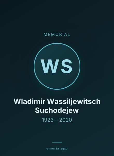 Memorial portrait of Wladimir Wassiljewitsch Suchodejew
