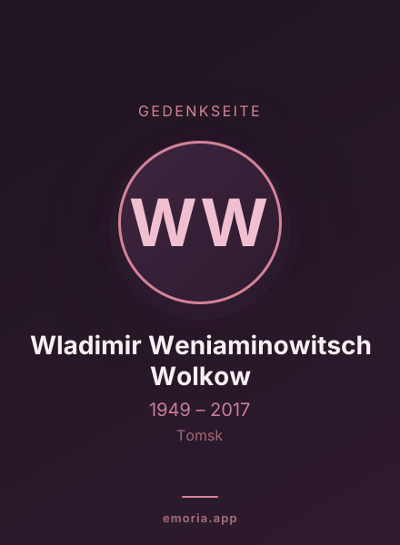 Gedenkportrait von Wladimir Weniaminowitsch Wolkow