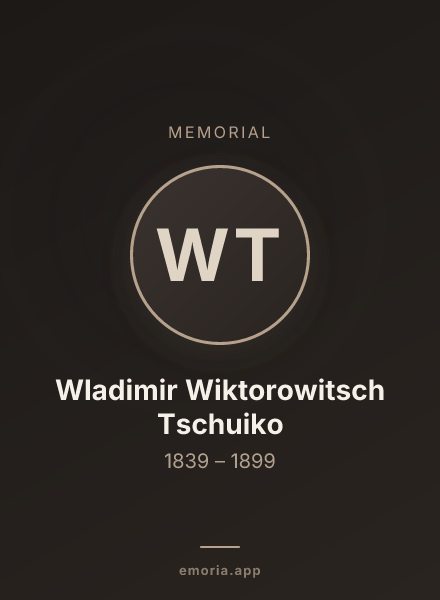 Memorial portrait of Wladimir Wiktorowitsch Tschuiko