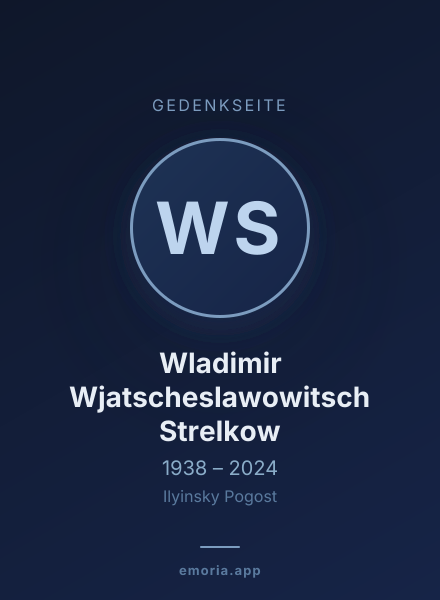 Gedenkportrait von Wladimir Wjatscheslawowitsch Strelkow