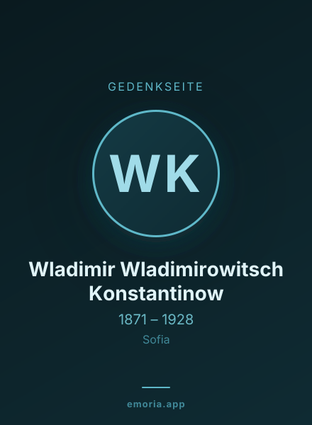 Gedenkportrait von Wladimir Wladimirowitsch Konstantinow