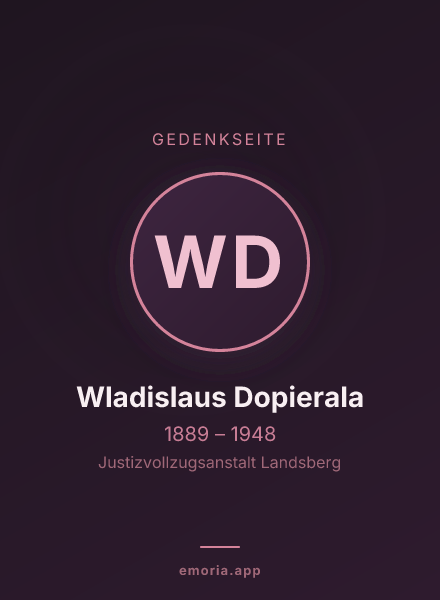 Gedenkportrait von Wladislaus Dopierala