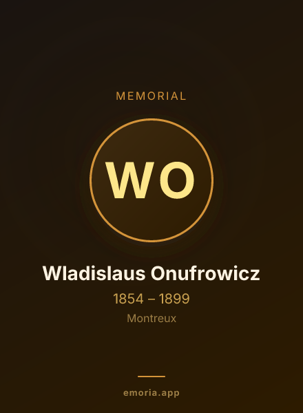 Memorial portrait of Wladislaus Onufrowicz