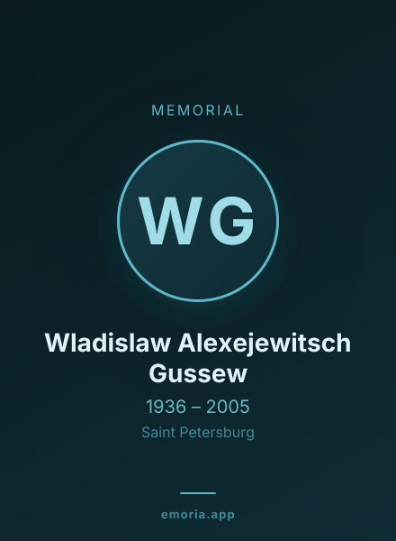 Memorial portrait of Wladislaw Alexejewitsch Gussew