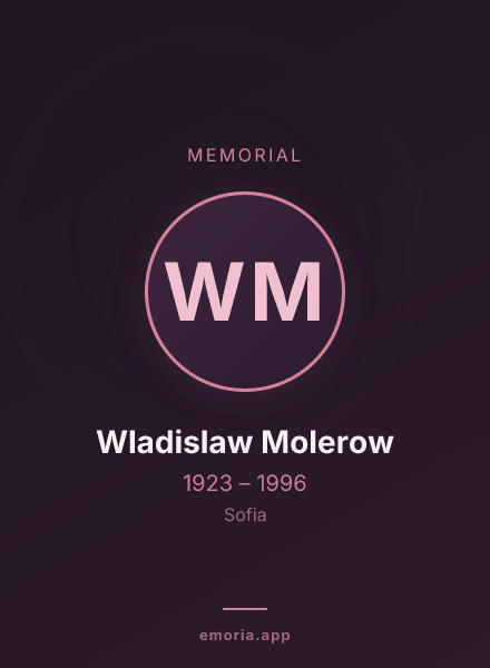 Memorial portrait of Wladislaw Molerow