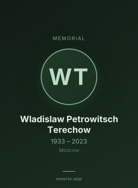 Memorial portrait of Wladislaw Petrowitsch Terechow