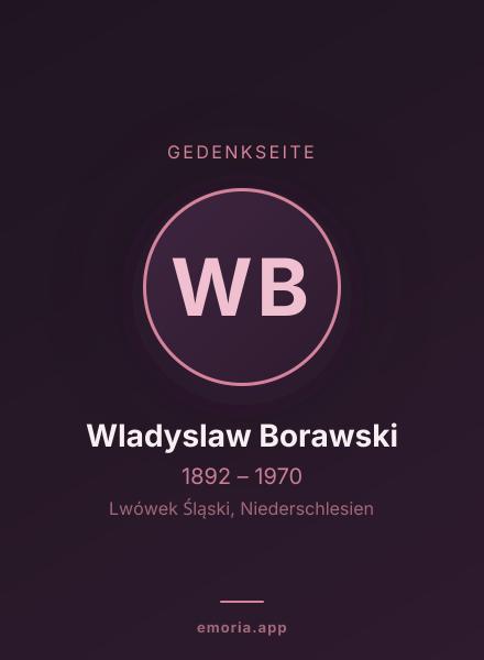 Gedenkportrait von Wladyslaw Borawski