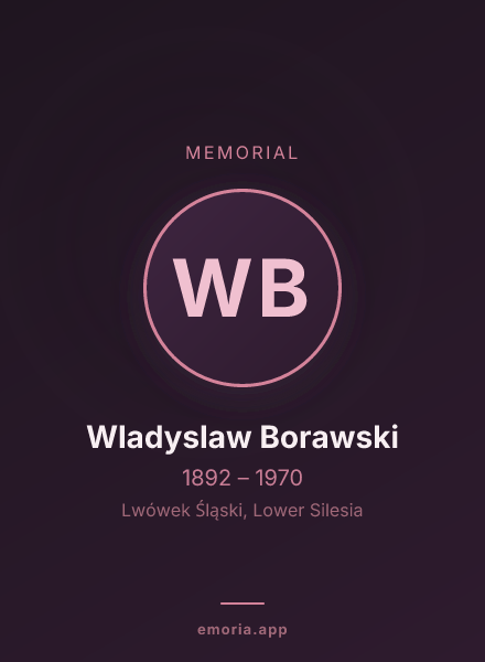 Memorial portrait of Wladyslaw Borawski