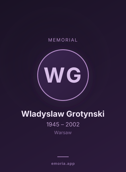 Memorial portrait of Wladyslaw Grotynski