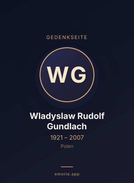 Gedenkportrait von Wladyslaw Rudolf Gundlach