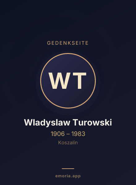 Gedenkportrait von Wladyslaw Turowski