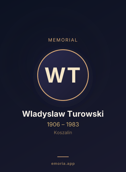 Memorial portrait of Wladyslaw Turowski