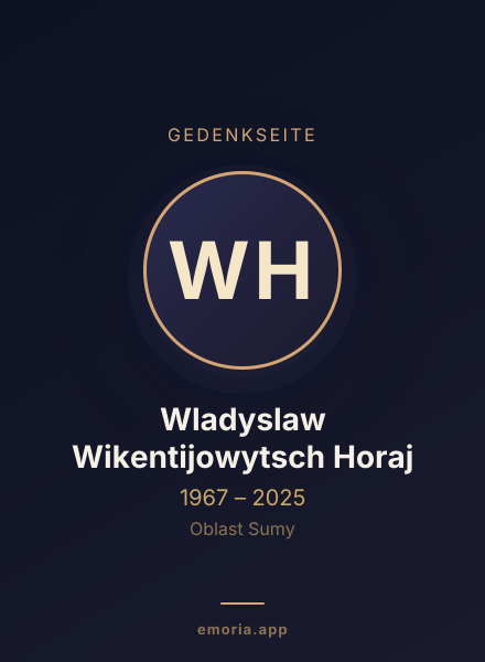 Gedenkportrait von Wladyslaw Wikentijowytsch Horaj