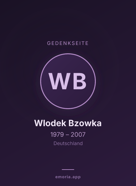 Gedenkportrait von Wlodek Bzowka