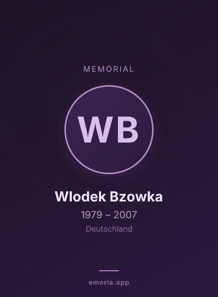 Memorial portrait of Wlodek Bzowka