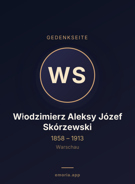 Gedenkportrait von Włodzimierz Aleksy Józef Skórzewski