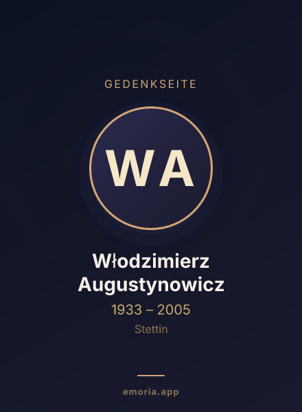 Gedenkportrait von Włodzimierz Augustynowicz