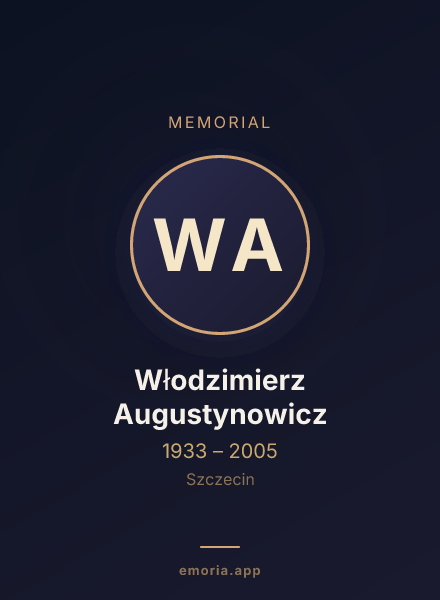 Memorial portrait of Włodzimierz Augustynowicz