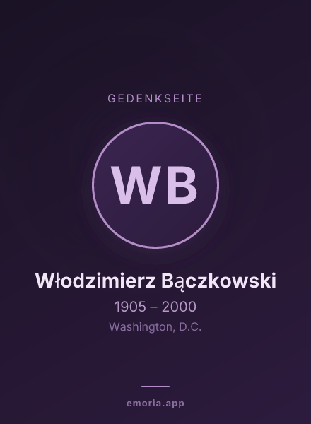 Gedenkportrait von Włodzimierz Bączkowski