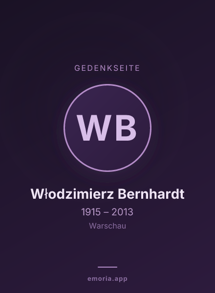 Gedenkportrait von Włodzimierz Bernhardt