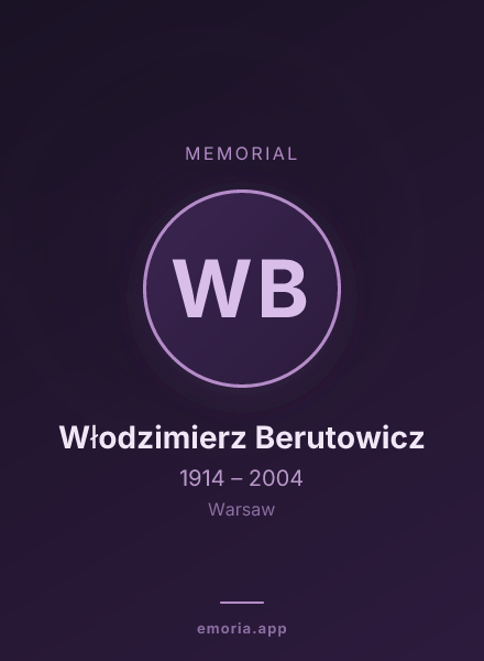 Memorial portrait of Włodzimierz Berutowicz