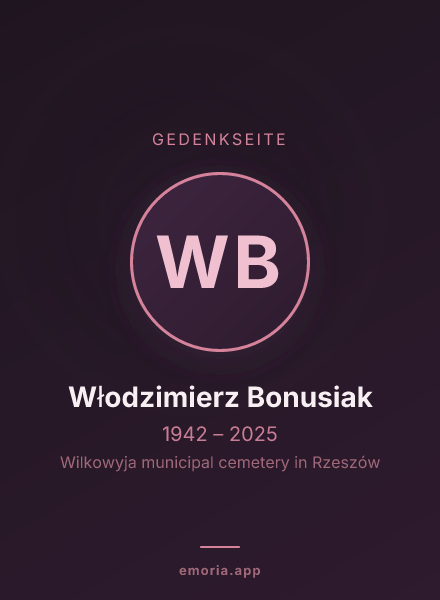 Gedenkportrait von Włodzimierz Bonusiak