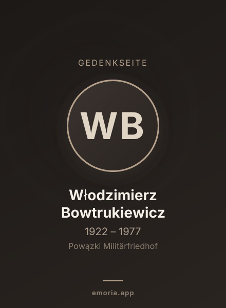 Gedenkportrait von Włodzimierz Bowtrukiewicz