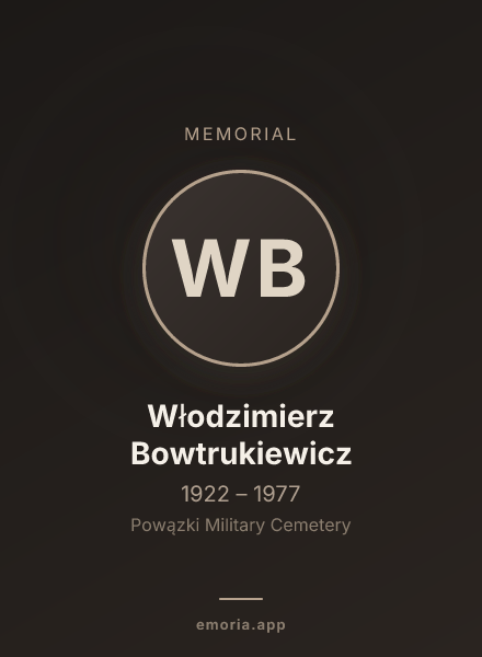 Memorial portrait of Włodzimierz Bowtrukiewicz
