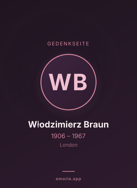 Gedenkportrait von Włodzimierz Braun