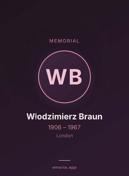Memorial portrait of Włodzimierz Braun