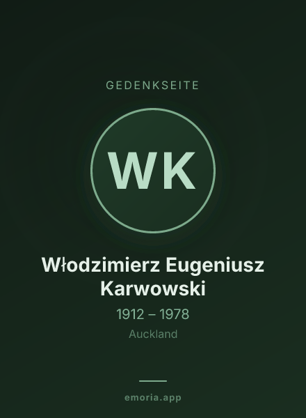 Gedenkportrait von Włodzimierz Eugeniusz Karwowski