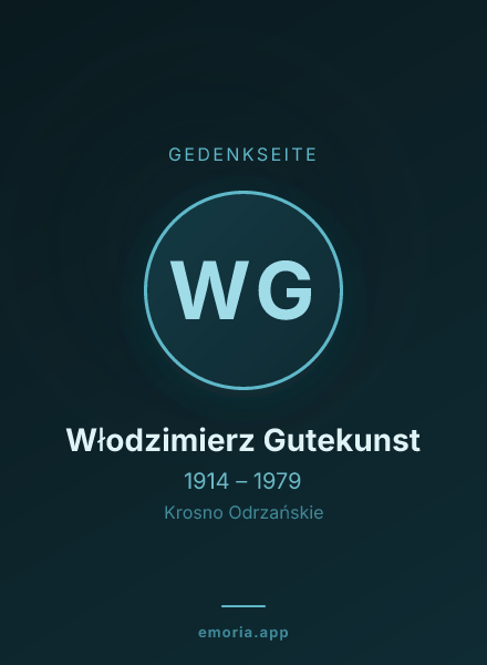 Gedenkportrait von Włodzimierz Gutekunst