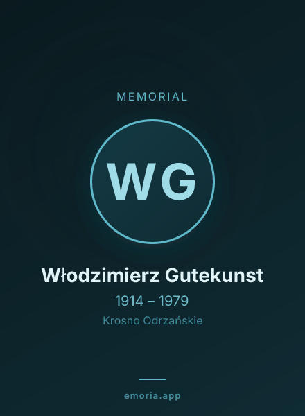 Memorial portrait of Włodzimierz Gutekunst