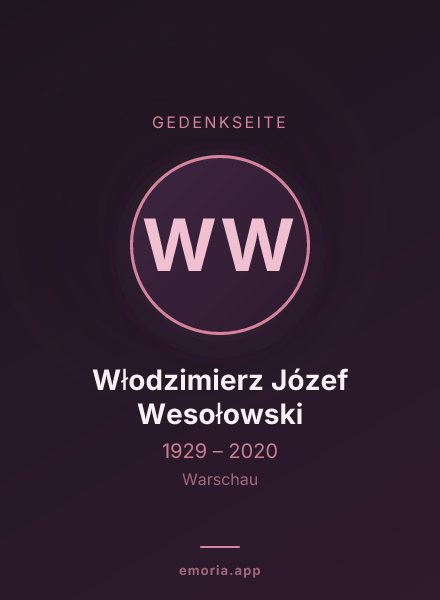 Gedenkportrait von Włodzimierz Józef Wesołowski